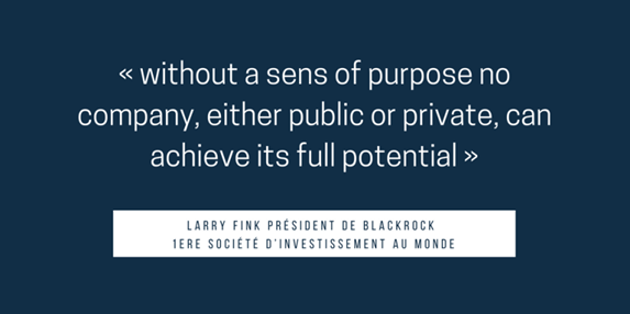 without a sens of purpose no company, either public or private, can achieve its full potential without a sens of purpose no company, either public or private, can achieve its full potential